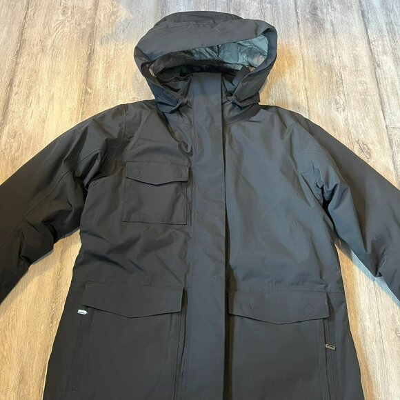 NWT! Nau W's Copenhagen Down Trench Parka Coat, Black (Caviar), Large - Picture 5 of 16